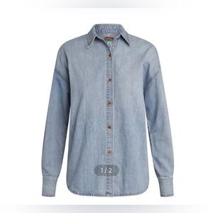 Daily Blue Women's Doris Button Down Shirt NWT S